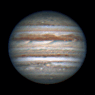 Jupiter May 19th 2018 from 02h33m to 03h28m UT
